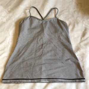 Lululemon  striped luon Y strap tank top